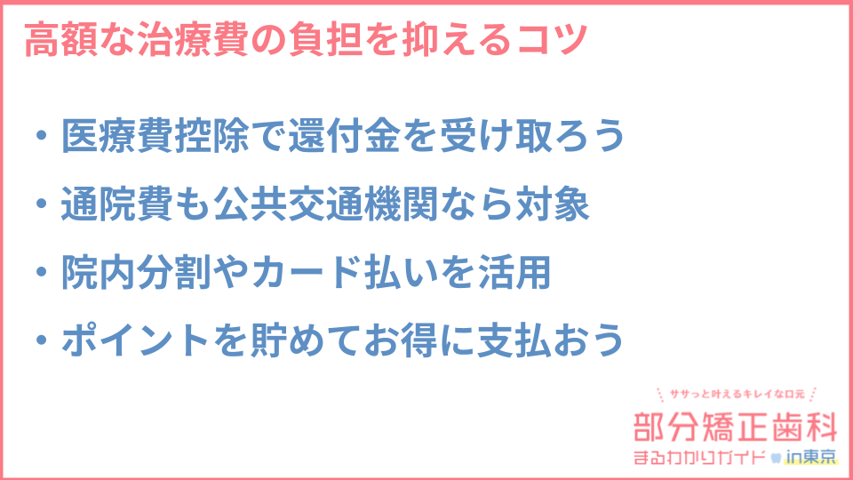 部分矯正の負担を少しでも減らす方法についての説明画像
